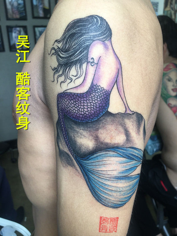 美人鱼纹身手稿#小臂内侧纹身#吴江 酷客纹身