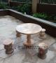 天然大理石圆桌|青石桌子|石头桌子凳子1