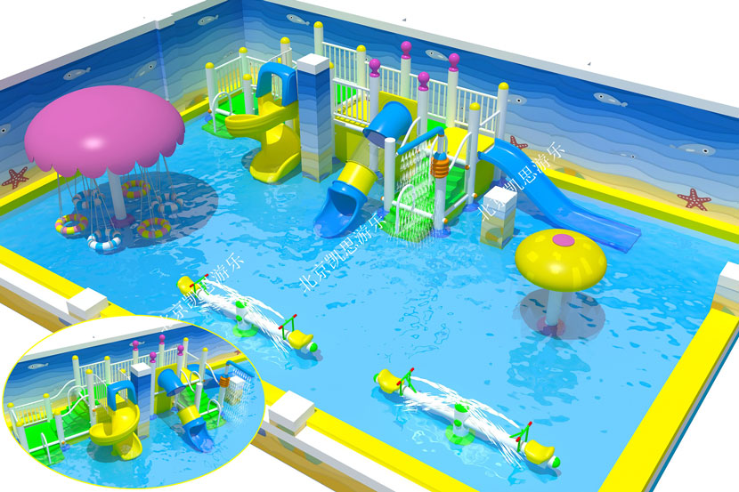 室内水上滑梯儿童水上乐园设计儿童戏水小品厂家科技馆