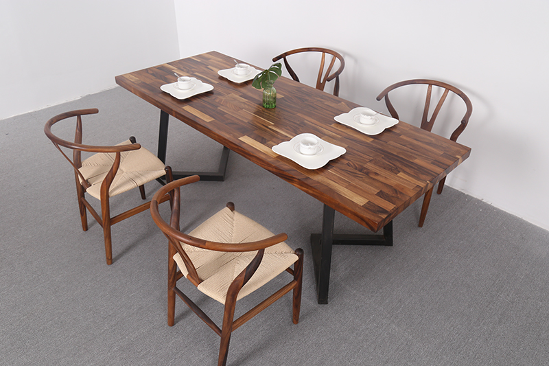 胡桃木实木北欧风系列酒吧桌会议桌餐桌的图片